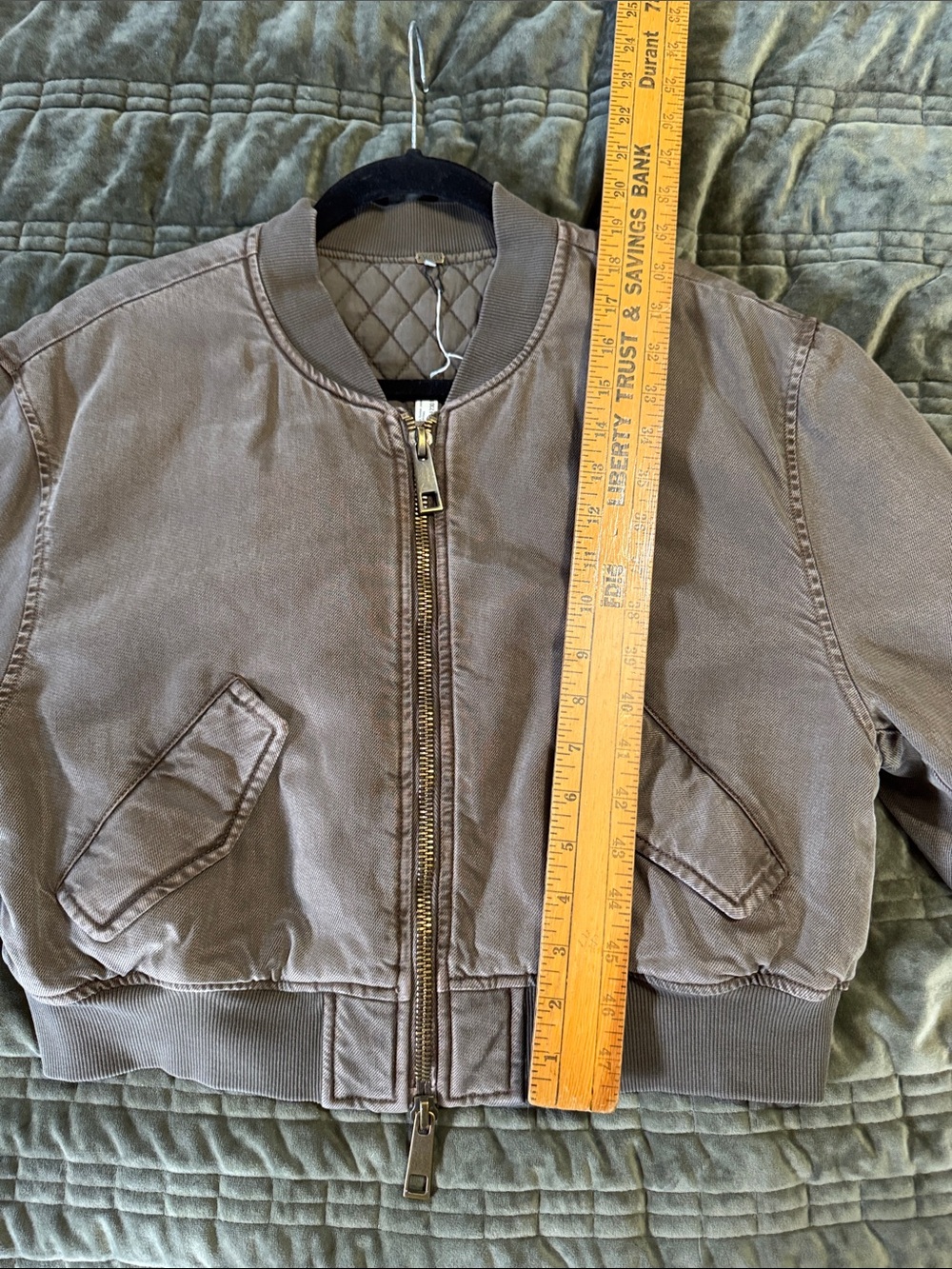 NWT- YFB Cropped Large Billy Bomber Jacket in Army green - Women's Jacket & Coat - Picture 7 of 10